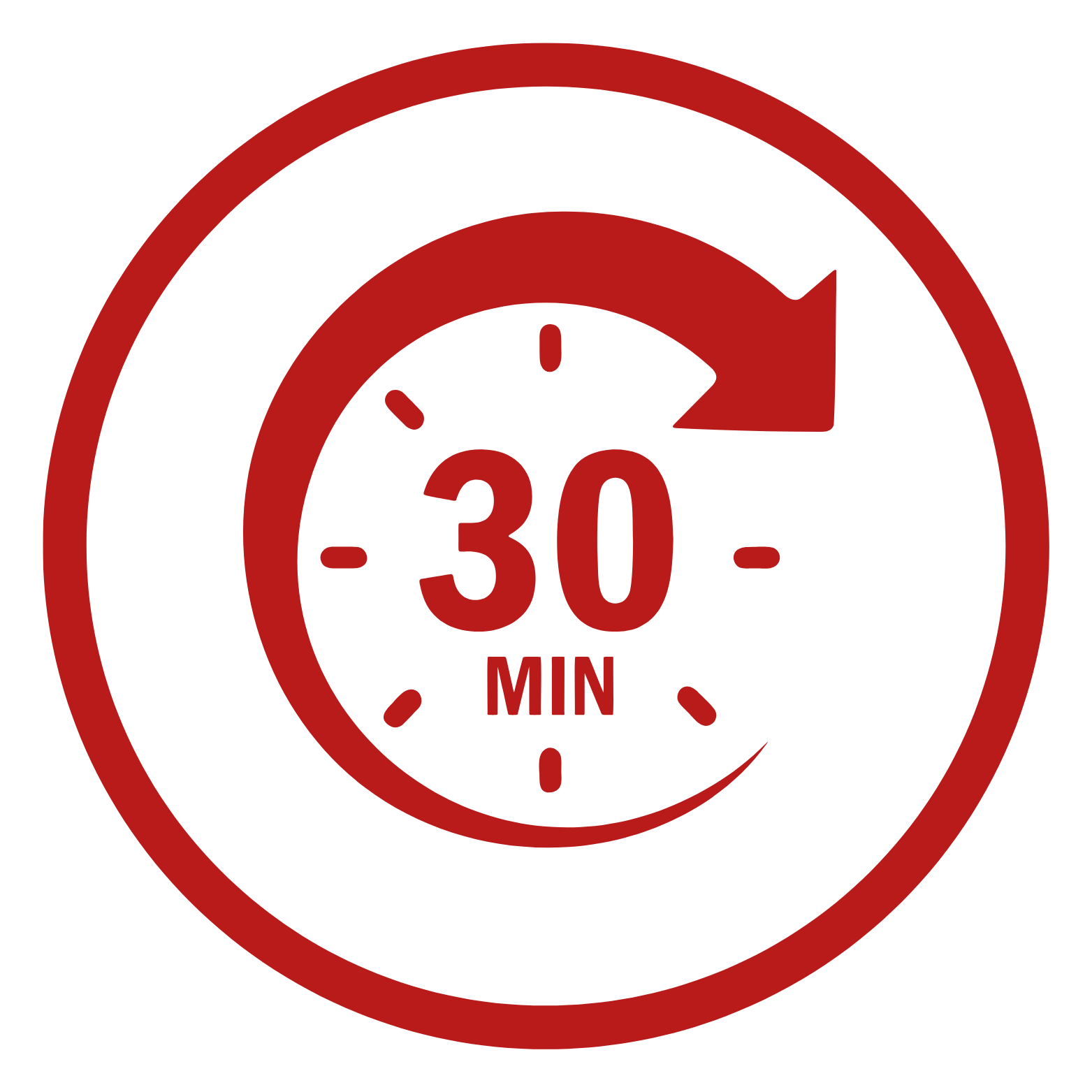 Delivery in <br> 30 minutes
